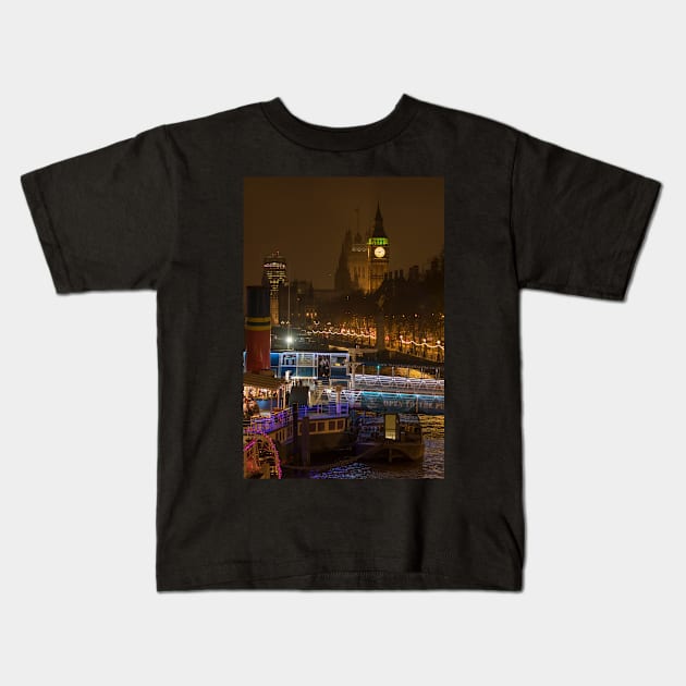 Big Ben and Boats Kids T-Shirt by Z Snapper